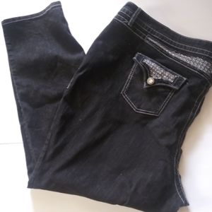 Avenue Black Denim Jeggings sz. 30/32